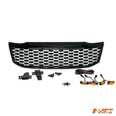 Gloss Black Front Bumper Bar Grille Grill Mesh Bodykit with LED for TOYOTA HILUX VIGO MY11-MY14